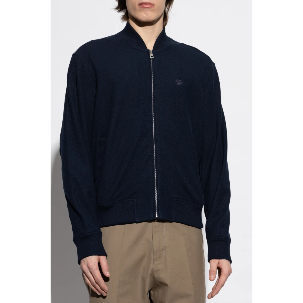 ETRO Jas met logo Blue Heren