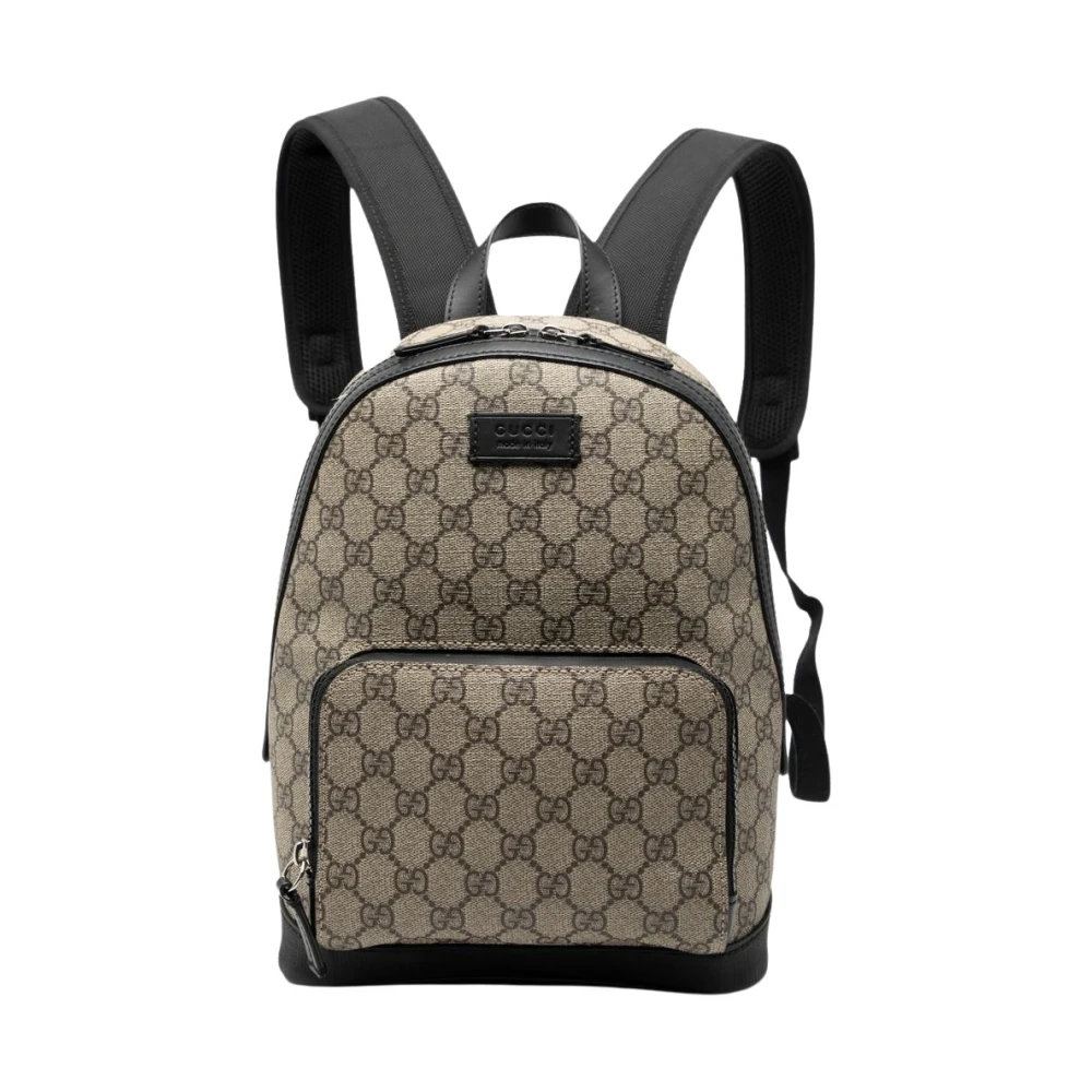 Gucci Vintage Women's Brown Pre-Owned Vintage Monogram Canvas Backpack