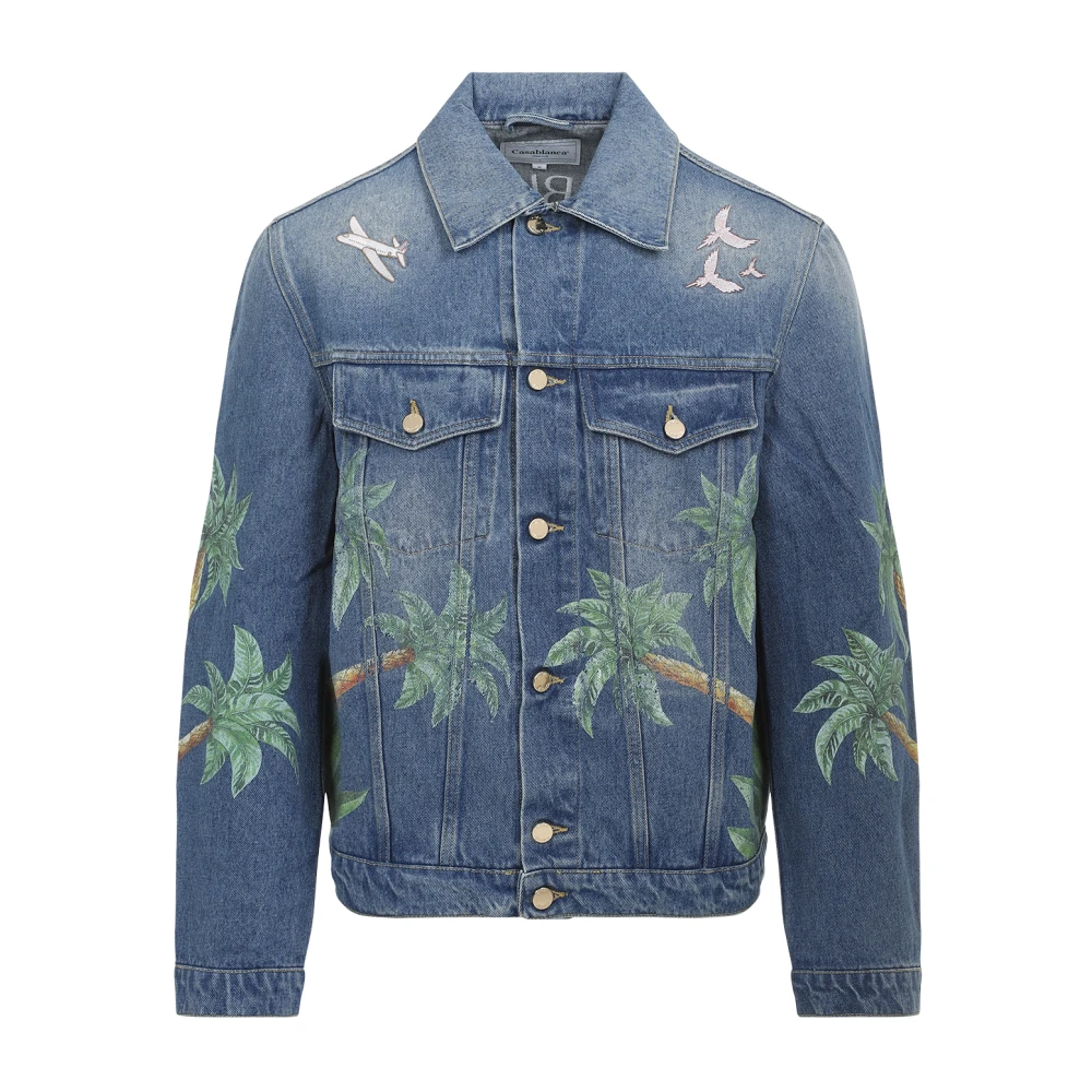 Casablanca Blauwe Jas voor Mannen Aw24 Blue Heren