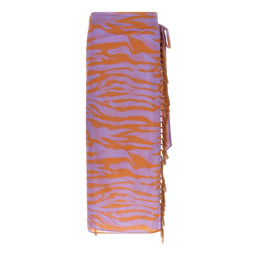 The Attico Women's Purple Beachwear, One Size, Il Primo Bagno Sarong Skirt