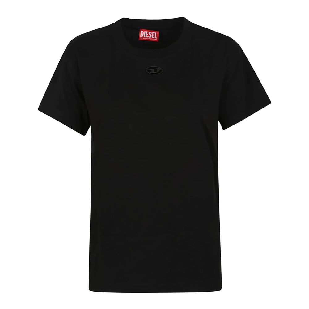 Diesel Stijlvolle T-shirts voor mannen en vrouwen Black Dames