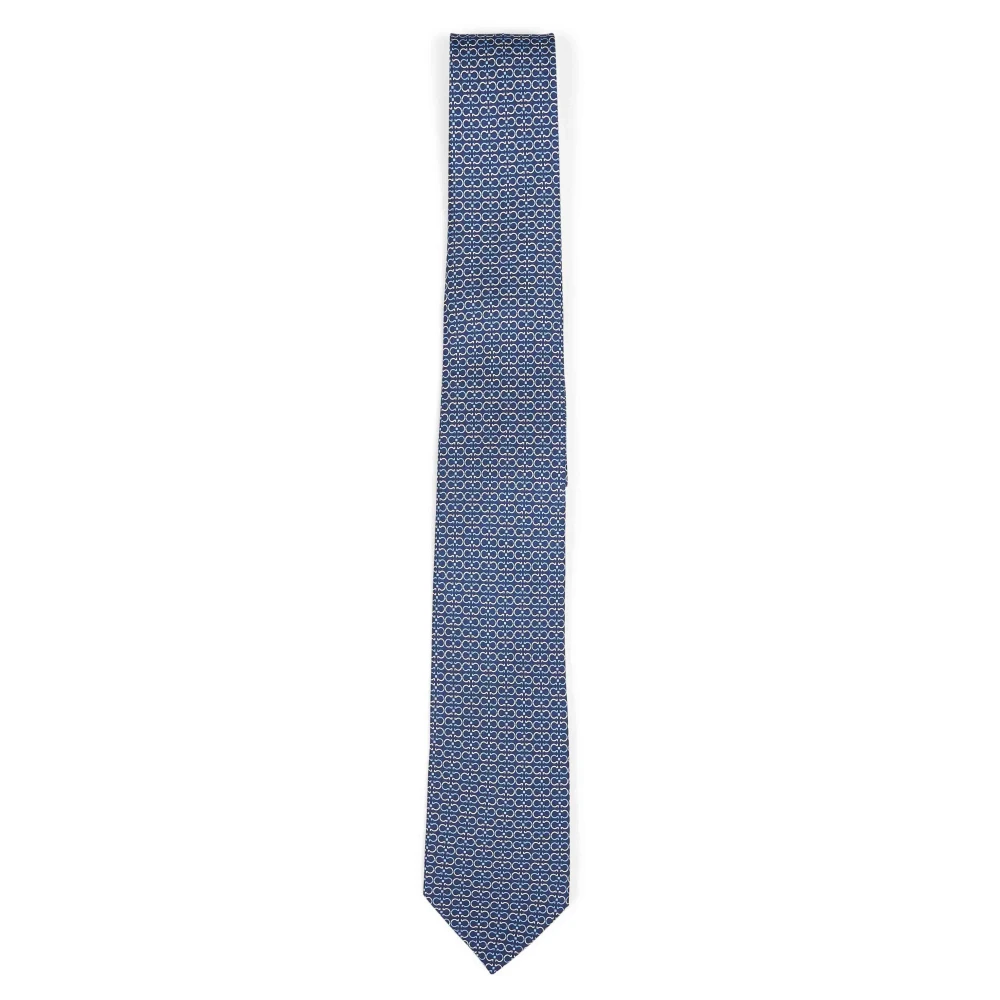 Ferragamo Men's Blue Zelig Tie - Ties - One Size - Accessories