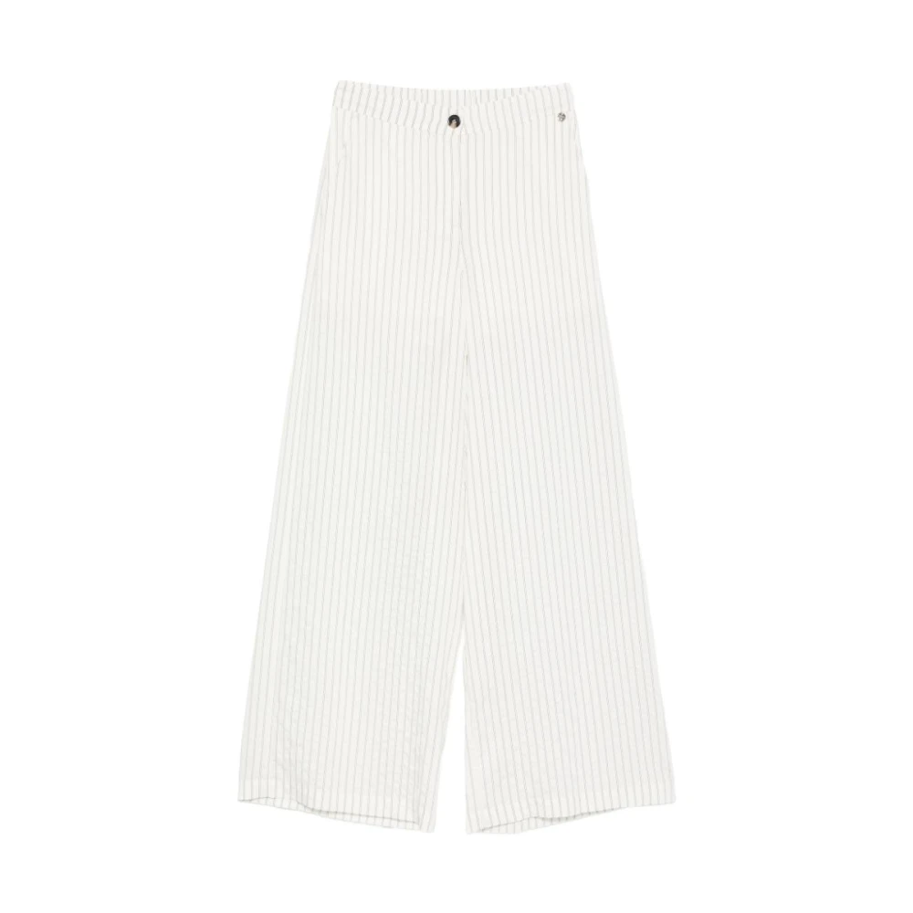 Liu Jo Vrouw Wit Wide Trousers