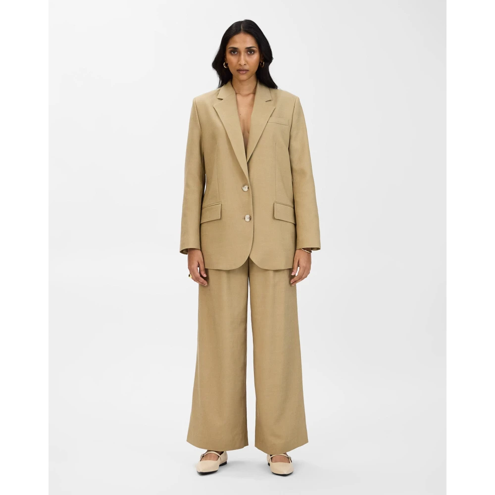 IVY OAK Oversized Single Breasted Blazer Groen Katoen Green Dames