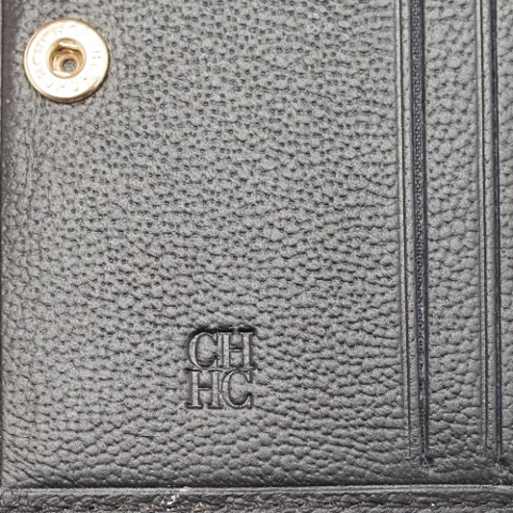 Carolina Herrera Pre-owned Leather wallets Black Dames