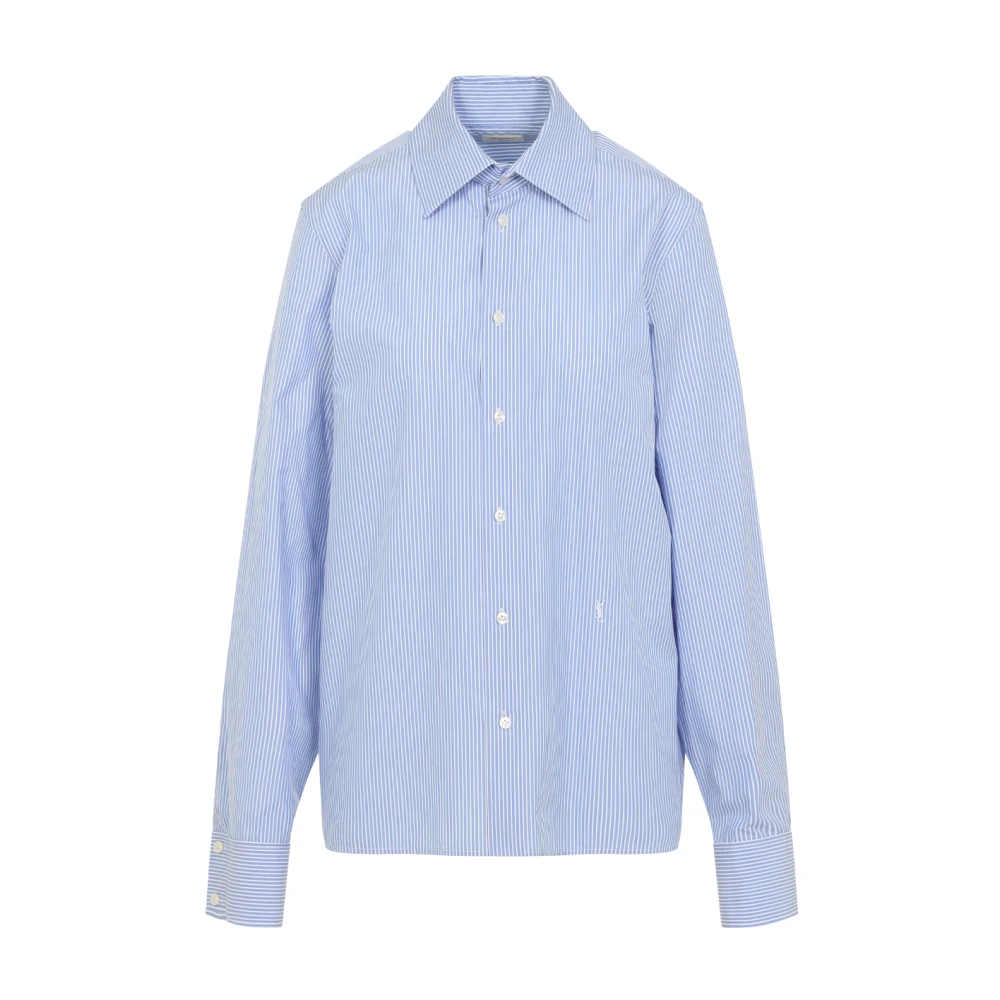 Saint Laurent Casual Katoenen Overhemd voor Mannen Blue Dames