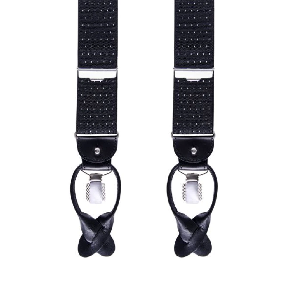 Profuomo Sorteer braces pindot zwarte div -accessoires Black Heren