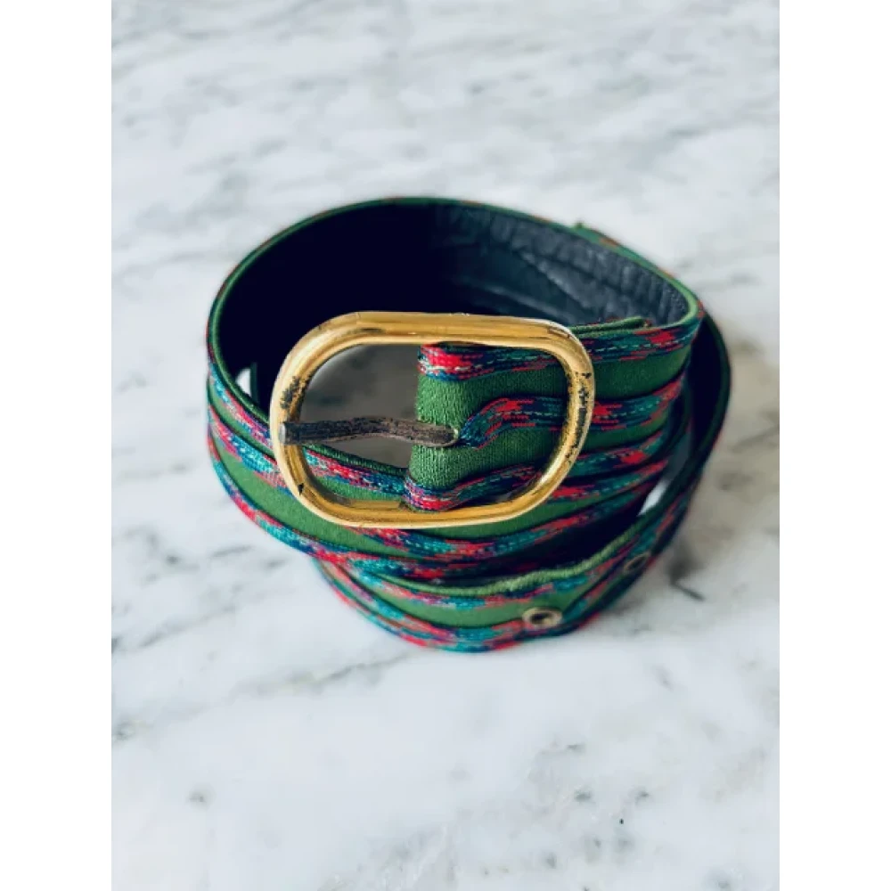 Yves Saint Laurent Vintage Pre-owned Canvas belts Green Dames