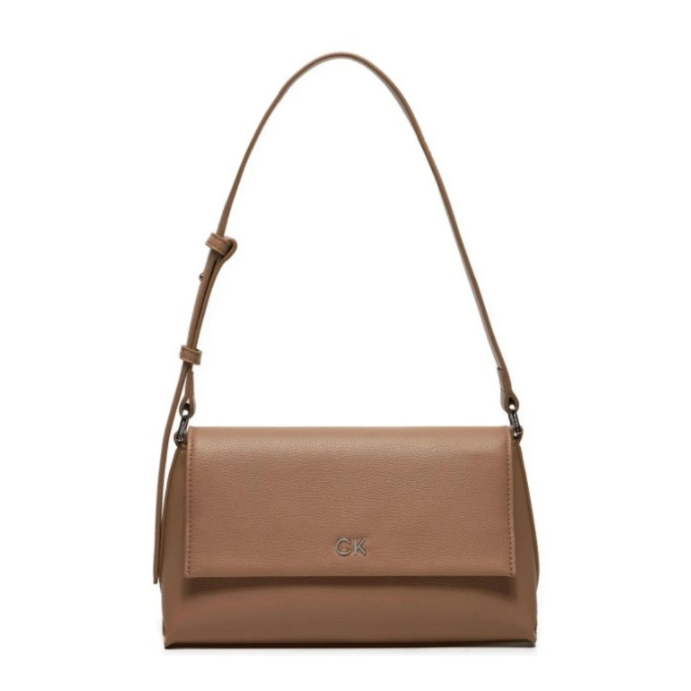 Calvin Klein Dagelijkse schoudertas in Pebble-stijl Brown Dames