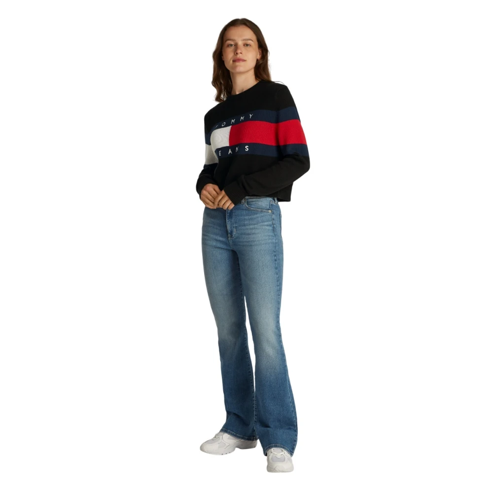 Tommy Jeans Kleur Blok Trui Black Dames