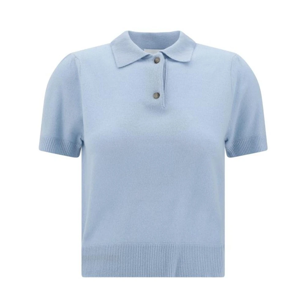 Allude Kasjmier Polotrui met Klassieke Kraag Blue Dames