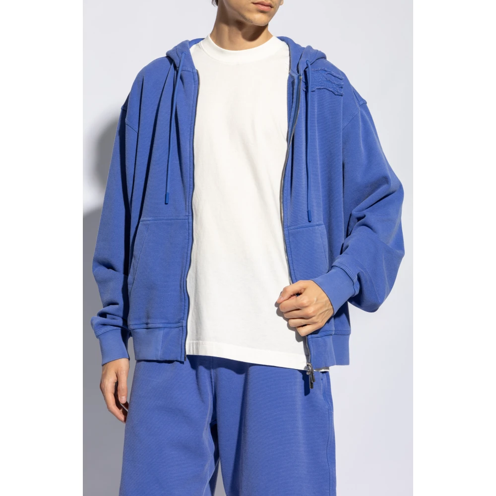 Burberry Sweatshirt met logo Blue Heren