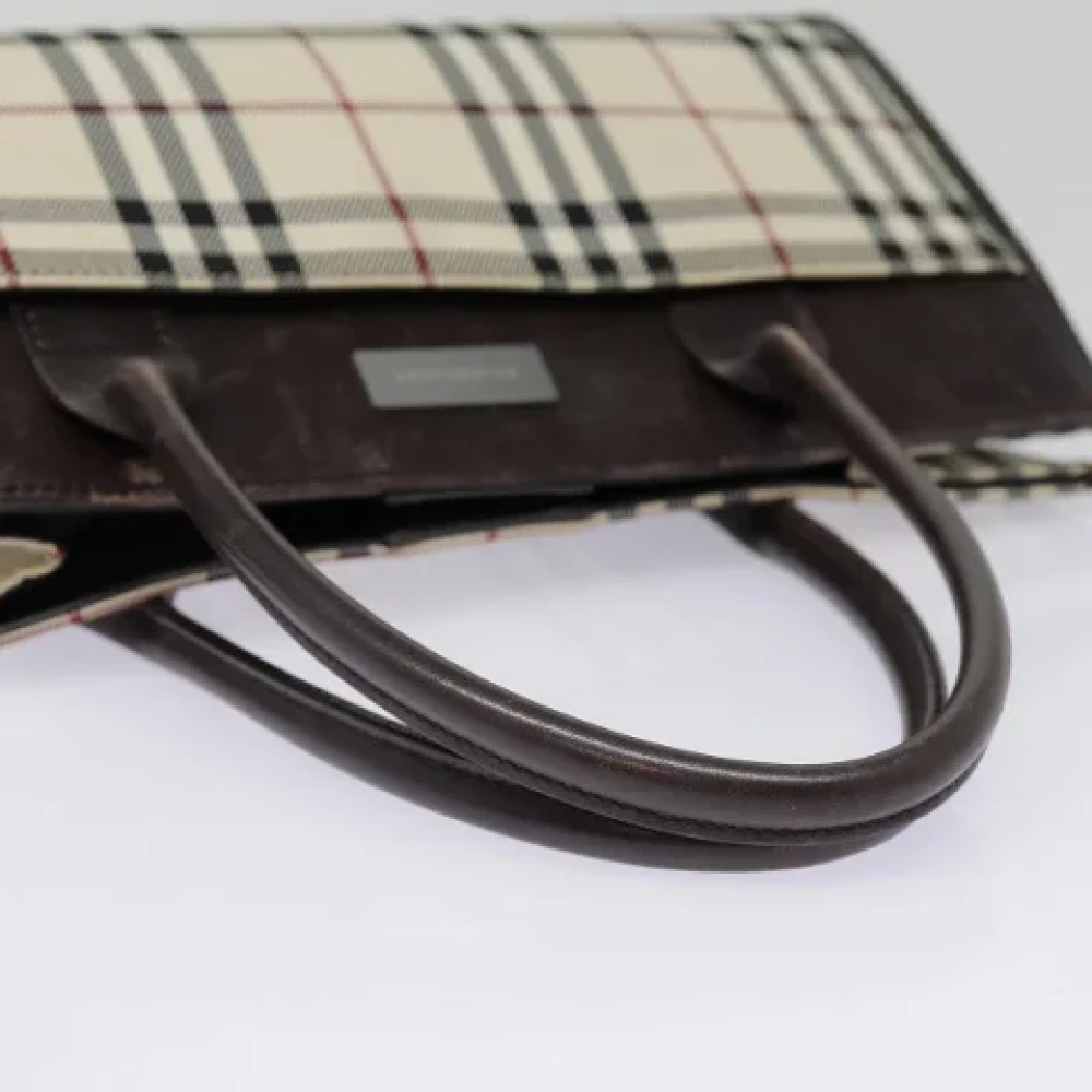 Burberry Vintage Pre-owned Leather handbags Beige Dames