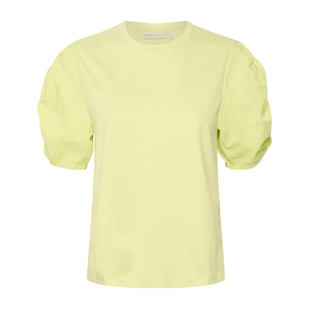 InWear Lime Sorbet Geweven Trim T-shirt Yellow Dames