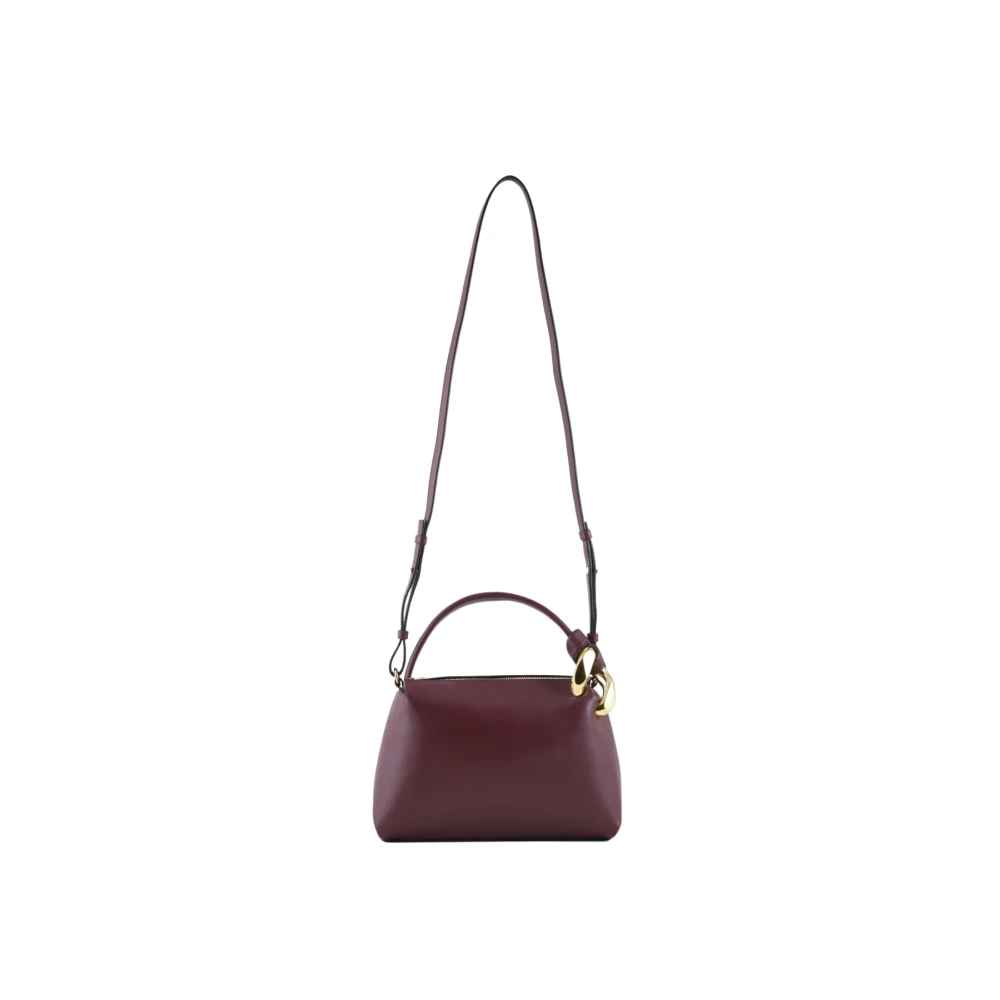 JW Anderson Elegante Bordeaux Leren Tas Red Dames