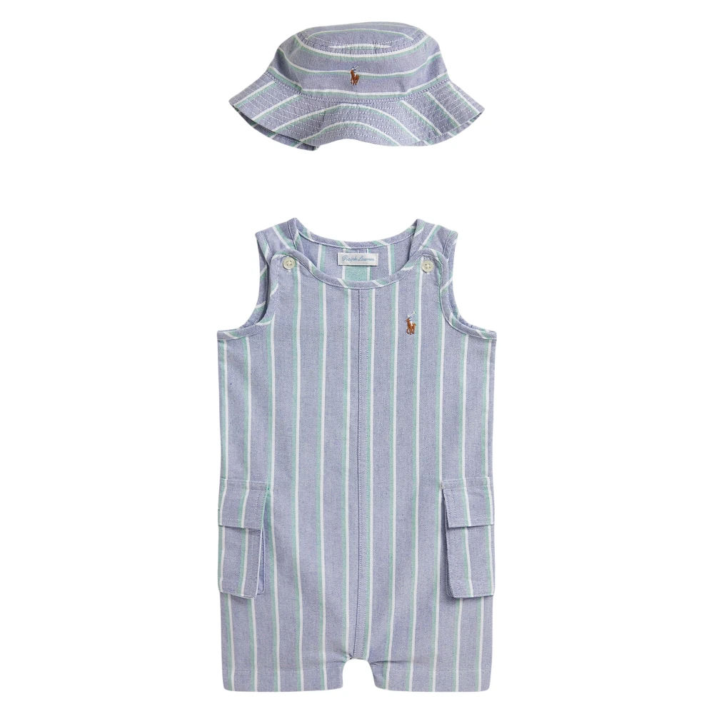 Ralph Lauren Men's Blue Striped Oxford Romper Set