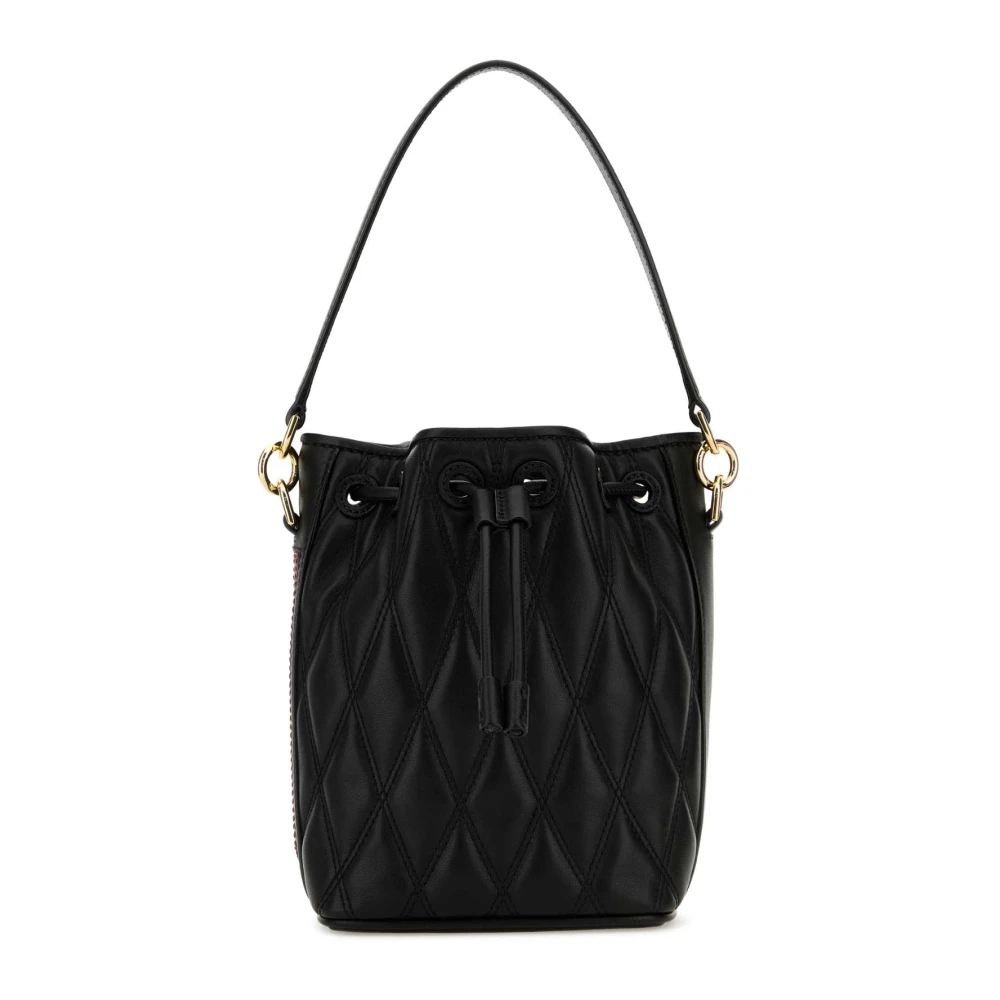 Bally Stijlvolle zwarte leren emmer tas Black Dames