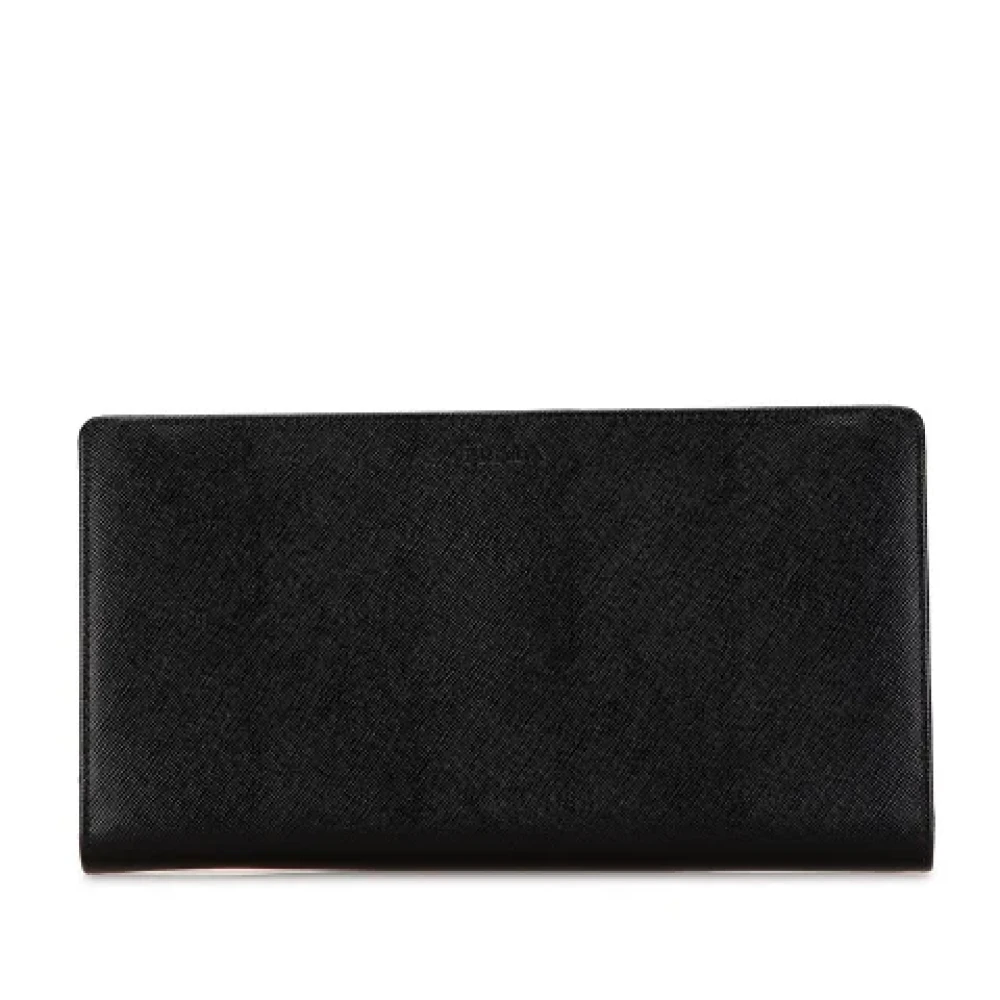 Prada Vintage Pre-owned Leather wallets Black Dames