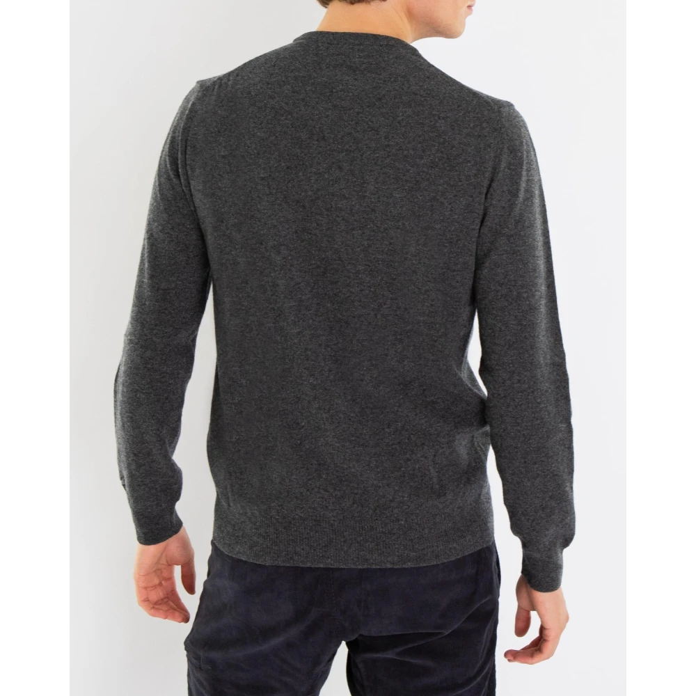 Woolrich Lamswol Crewneck Trui Gray Heren