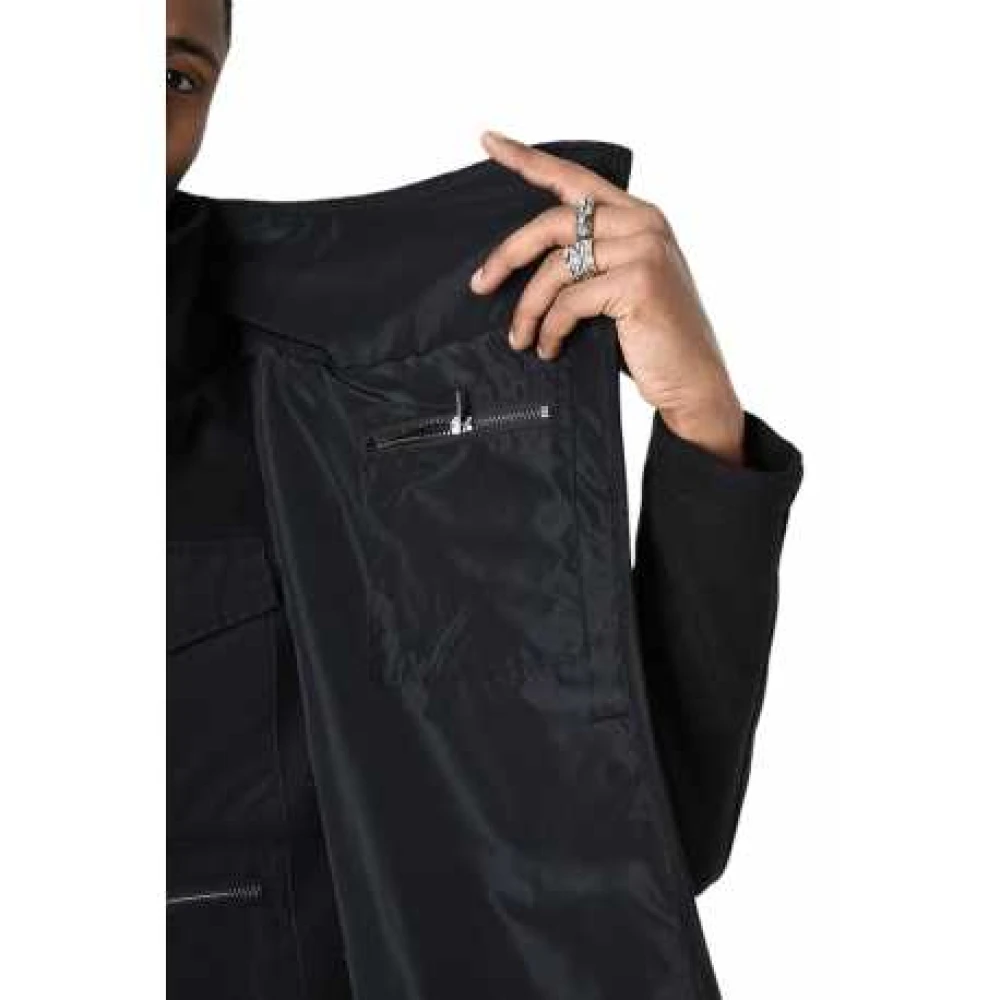 La Haine Inside Us Zwarte Dubbele Paneel Tech Erwtenjas Black Heren