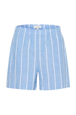 Blå och Vit Randig Shorts