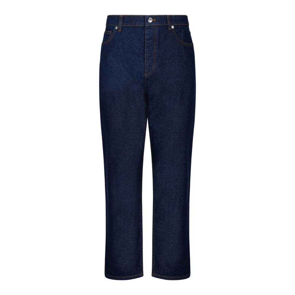 Maison Kitsuné Indigo Straight Denim Jeans Blue Heren