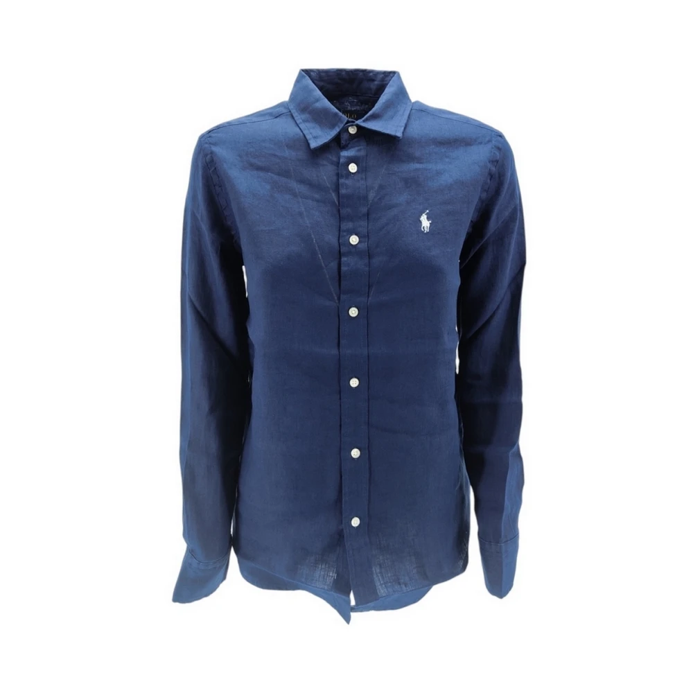 Ralph Lauren Blauwe Overhemden voor Heren Blue Dames