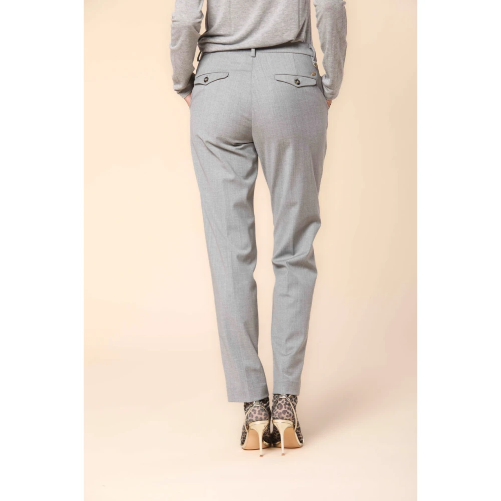 Mason's Dames New York Chino Broek van Wol Gray Dames