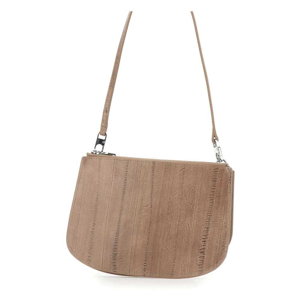 Diesel Twin Schoudertas Taupe Leer Brown Dames