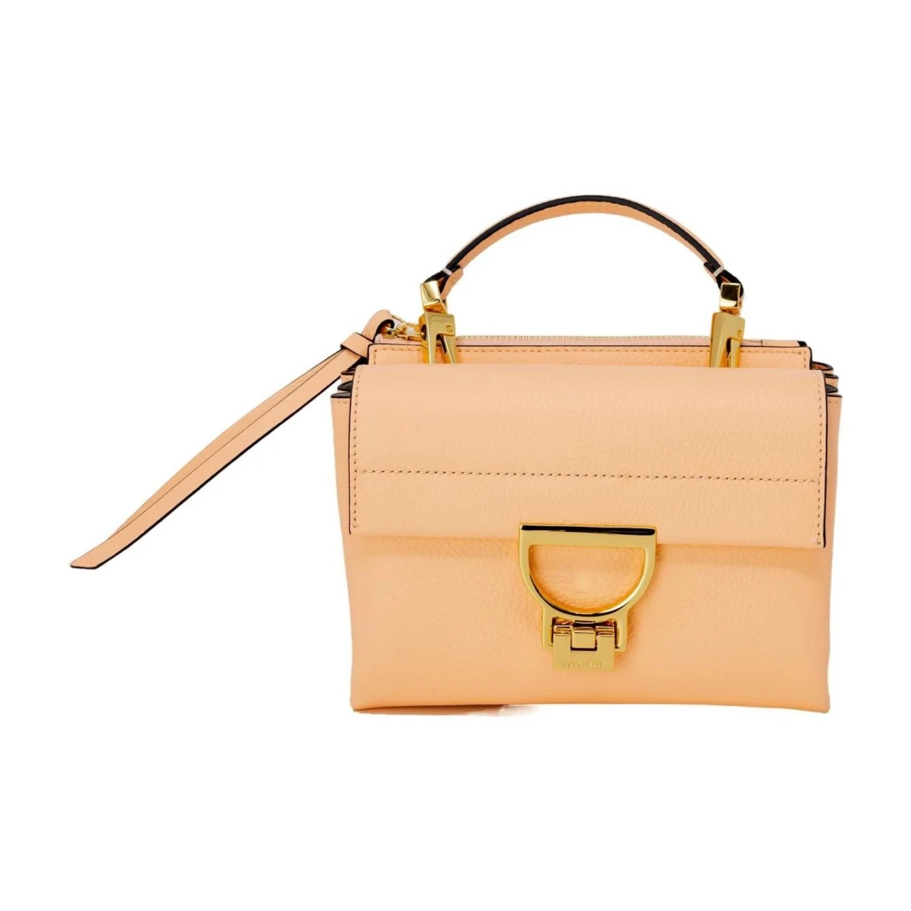 Coccinelle Roze Leren Handtas met Schouderband Pink Dames