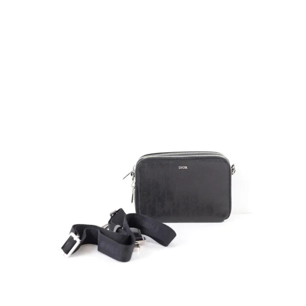 Dior Vintage Pre-owned Leather handbags Black Heren