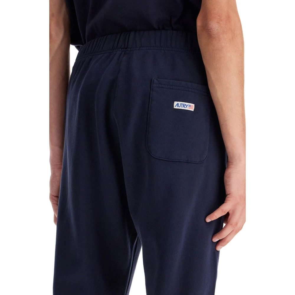 Autry Vintage Gewassen Fleece Joggers Blue Heren