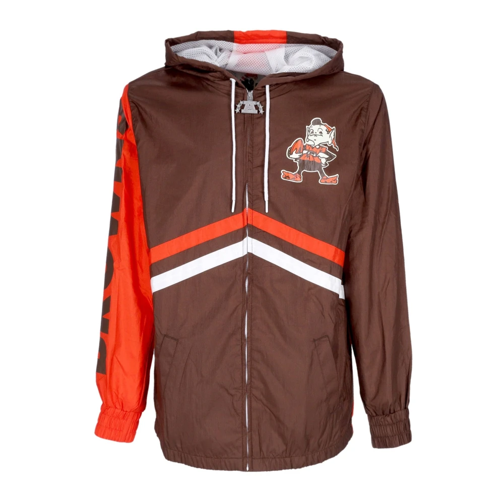 Mitchell & Ness Cleveland Browns Windbreaker Full Zip Brown Heren