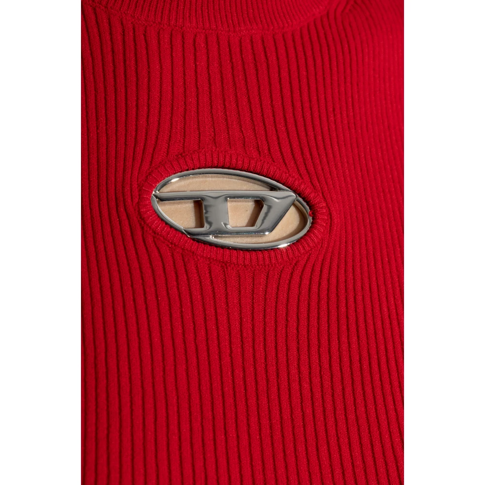 Diesel Top met logo M-Onervax-Top Red Dames