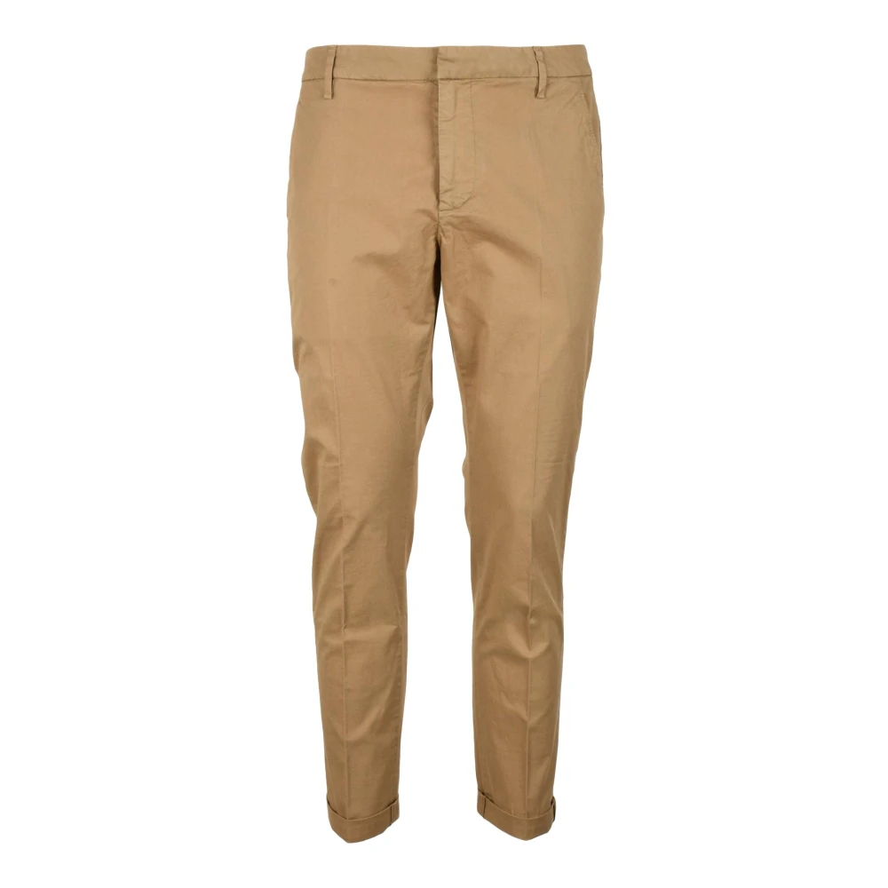 Dondup Gaubert Broek van Katoenmix met Rits Brown Heren
