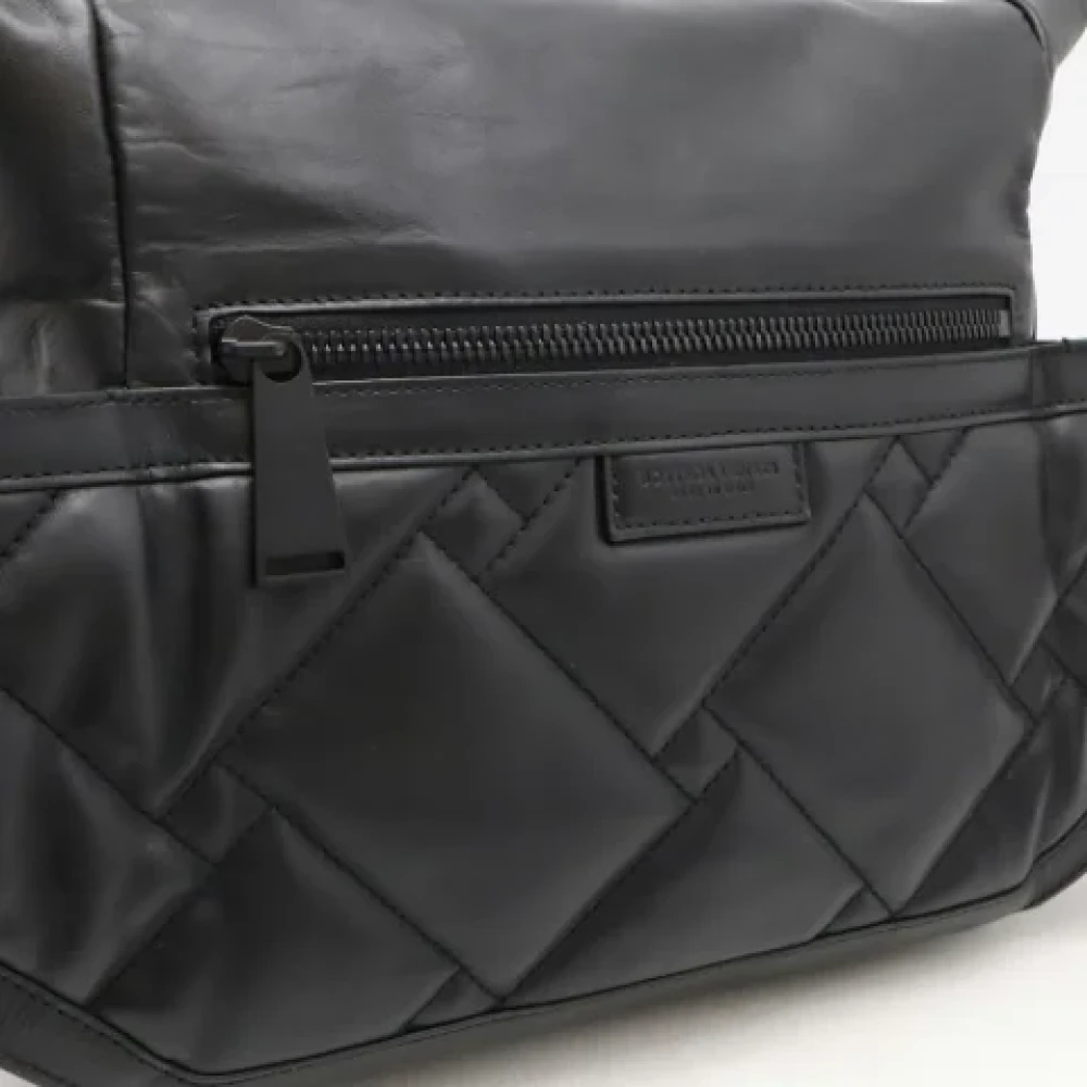 Bottega Veneta Vintage Pre-owned Leather crossbody-bags Black Dames