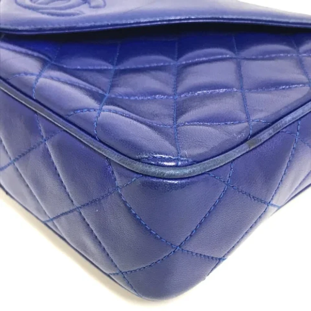 Chanel Vintage Pre-owned Leather chanel-bags Blue Dames