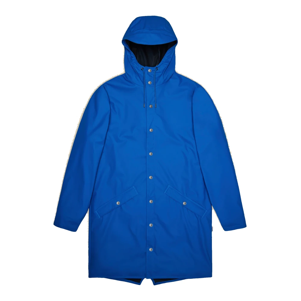 Rains Lange Jas Wave Waterdichte Regenjas Blue Unisex