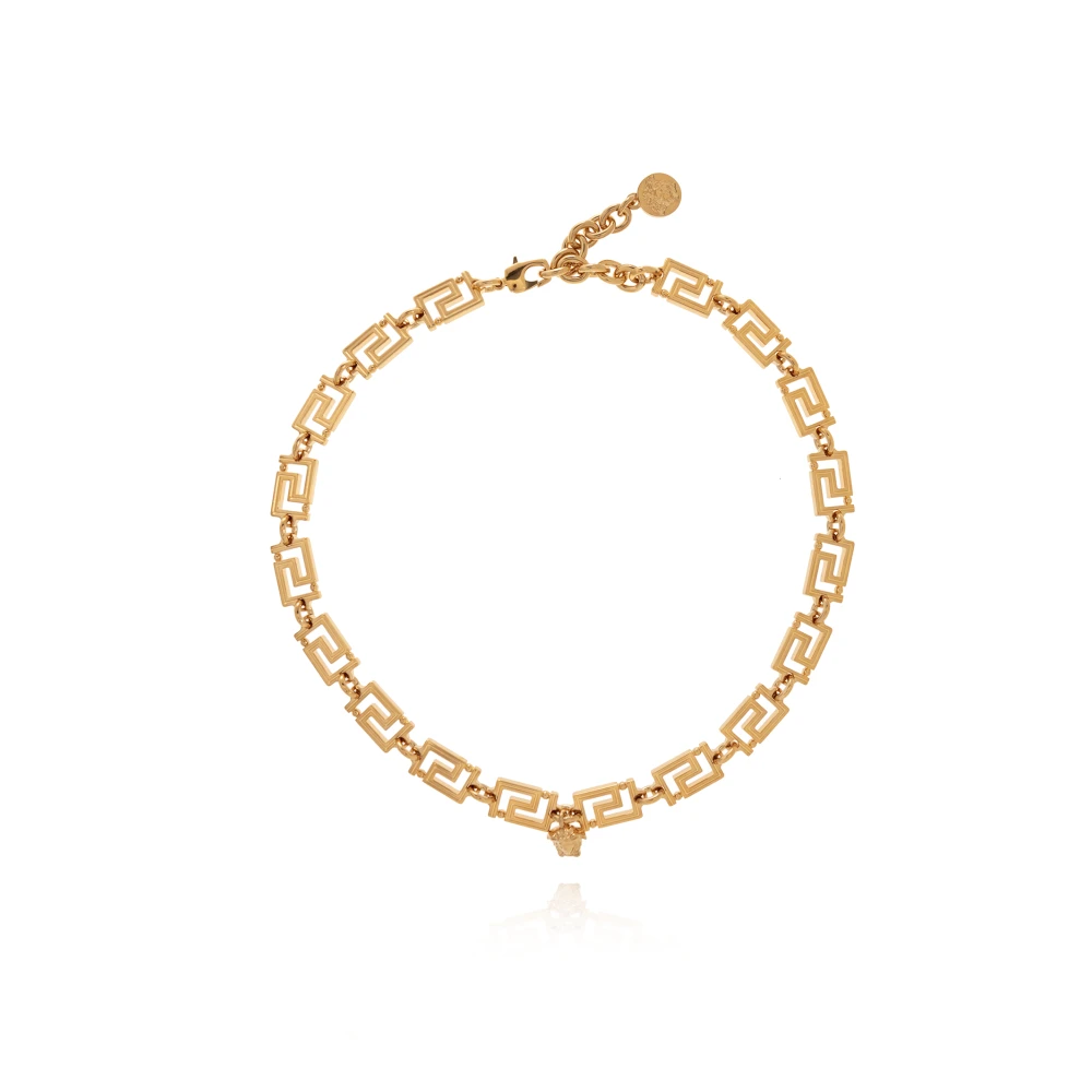 Versace Women's Yellow Necklace With Greca Motif - Necklaces - One Size - Accessories