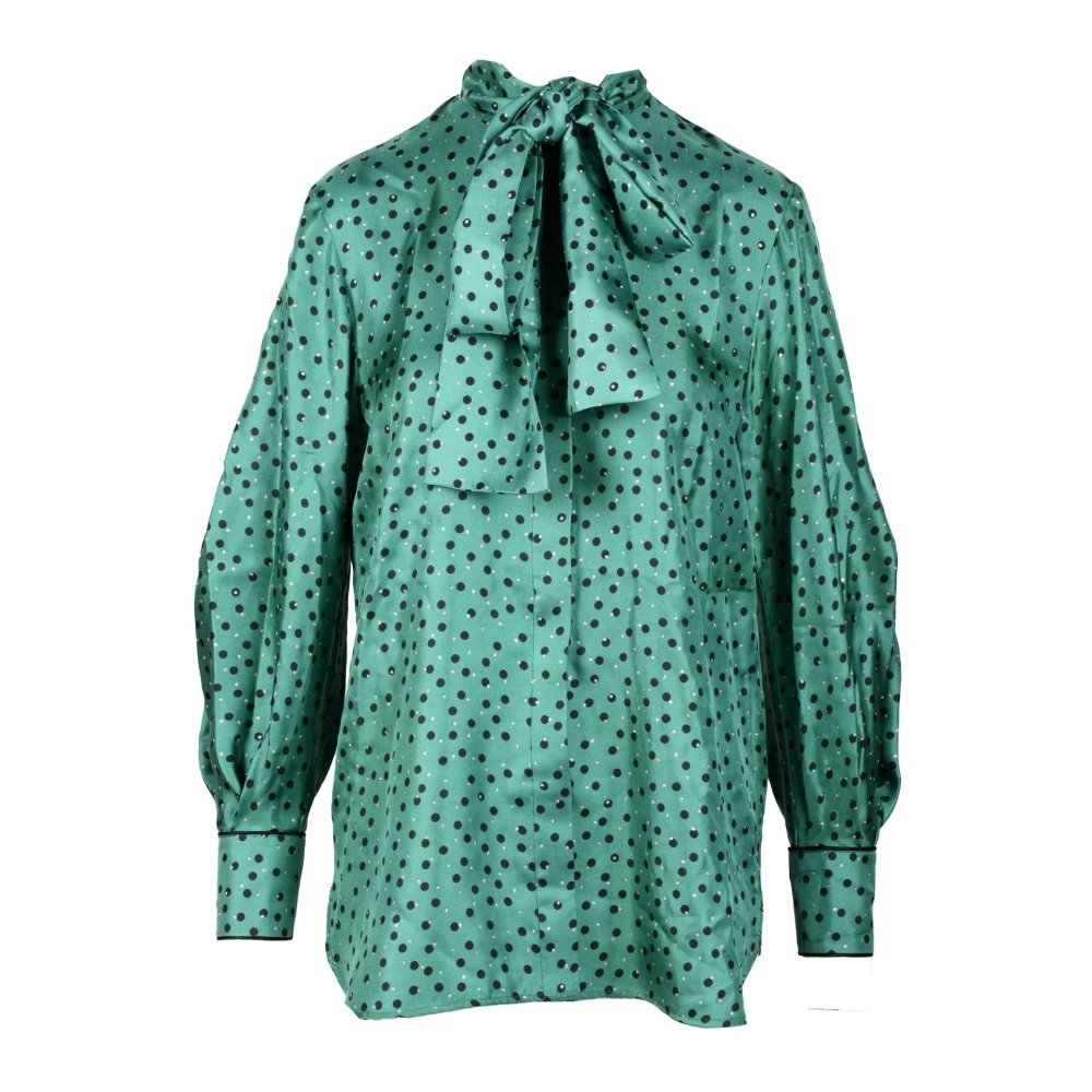 Max Mara Studio Zijden Shirt Green Dames