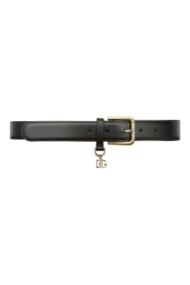 black-leather-logo-belt