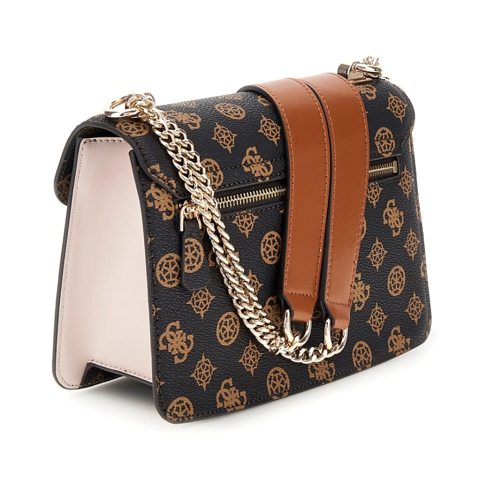 Guess Mini Logo Schoudertas Brown Dames