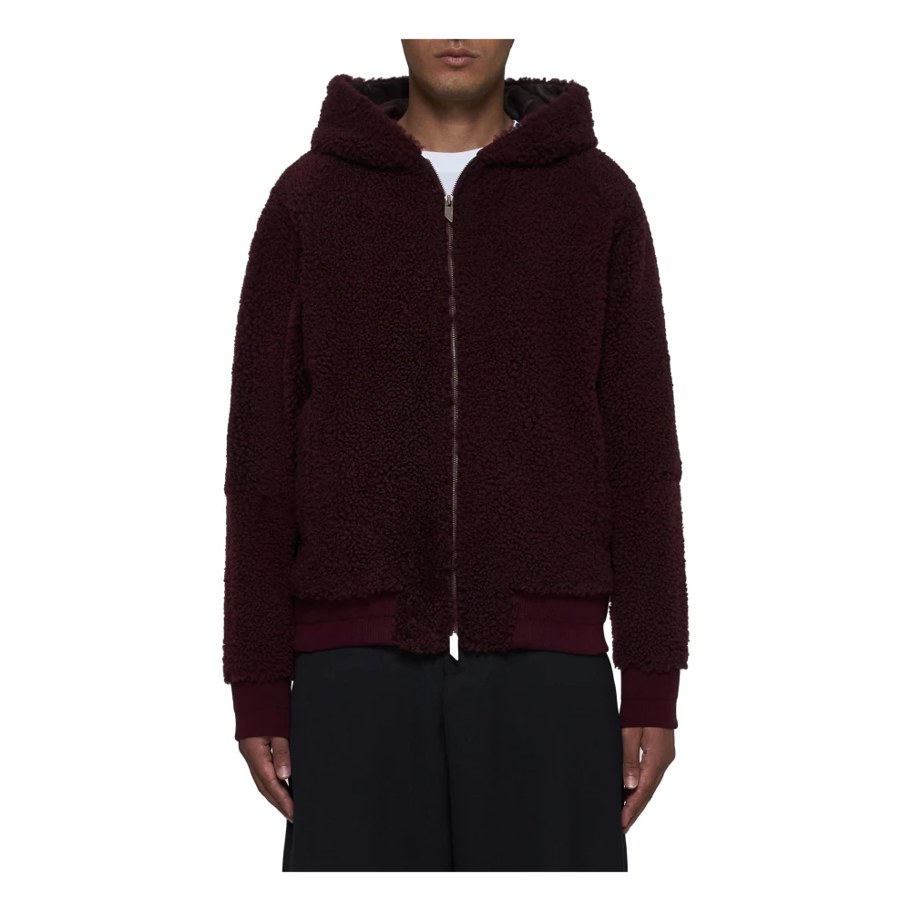 Salvatore Santoro Omkeerbare Raglan Bordeaux Jas Red Heren