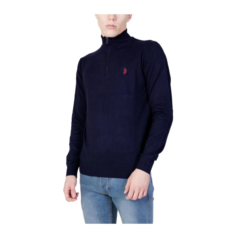 U.s. Polo Assn. Blauwe Katoen Polyamide Blend Trui Blue Heren