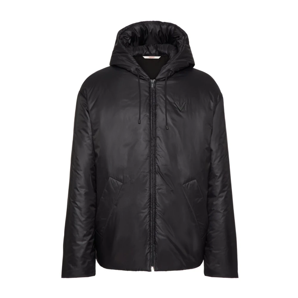 Valentino Garavani Zwarte Parka Jas voor Mannen Black Heren