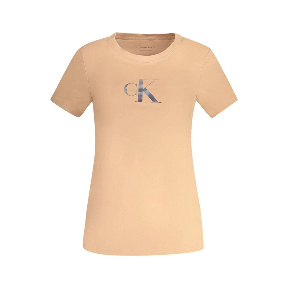 Calvin Klein Rosa Katoenen Tops & T-Shirt Pink Dames