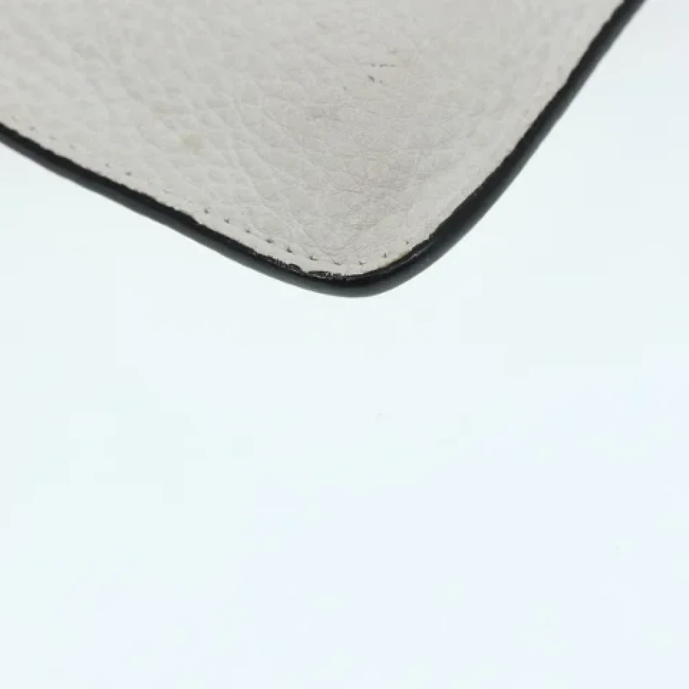 Fendi Vintage Pre-owned Leather clutches Beige Dames