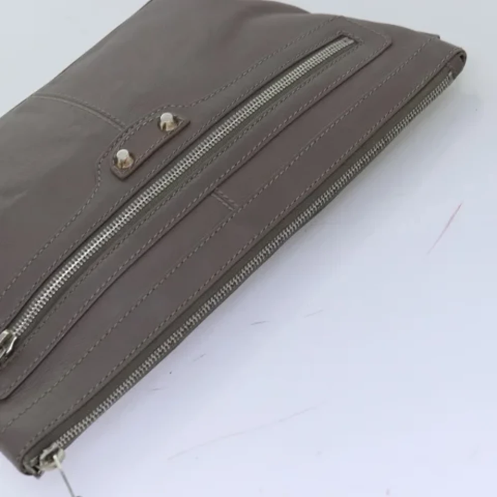 Balenciaga Vintage Pre-owned Leather clutches Brown Dames
