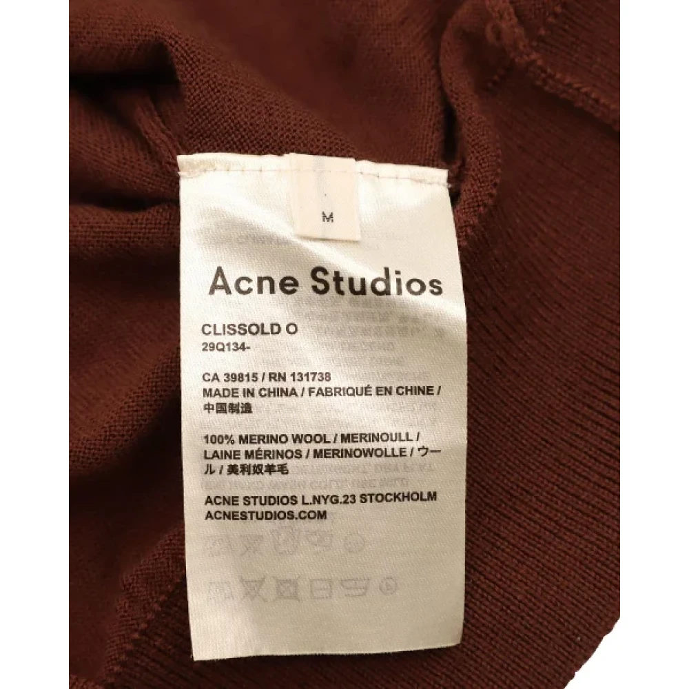 Acne Studios Pre-owned Wool tops Brown Heren