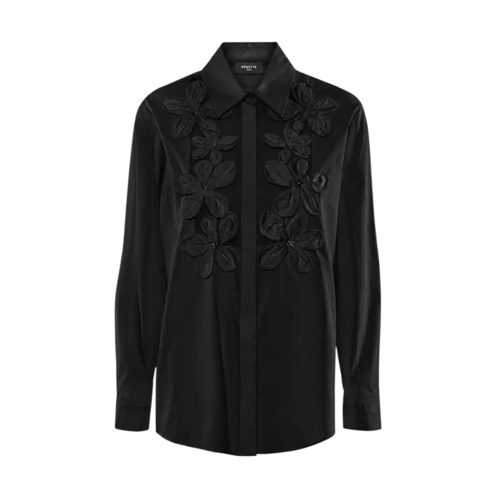 Nenette Donna Nero Camicette L, New,